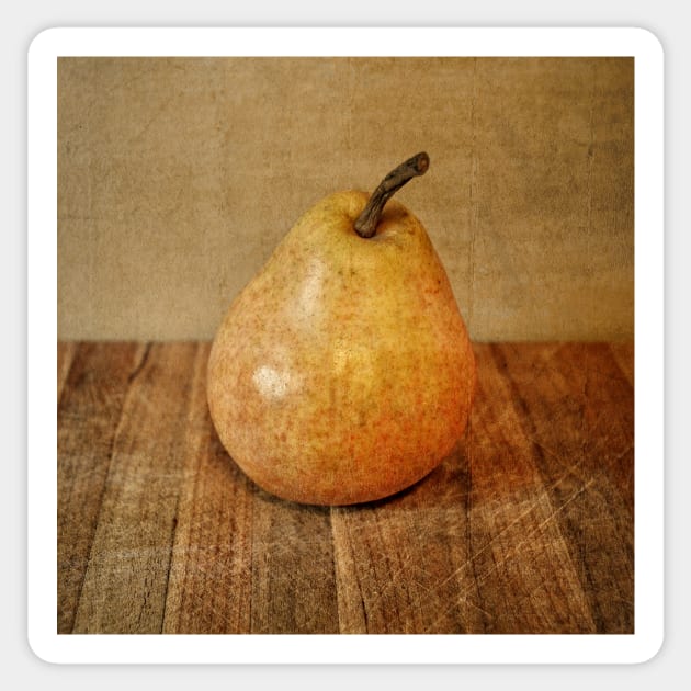 Pear on Cutting Board 3.0 Sticker by michelle1991